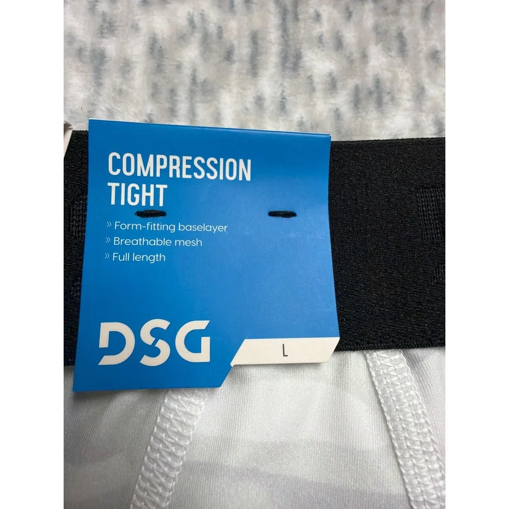 DSG Boys Compression Full Length Tight Pure White Perfect‎ Camo L 14-16 NWT